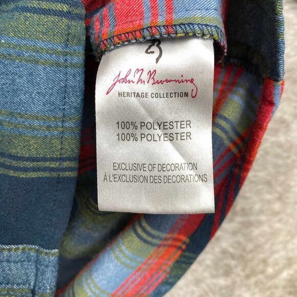 John M Browning Heritage Collection Flannel Button Shirt Mens 2XL Plaid Hunting - Picture 10 of 13